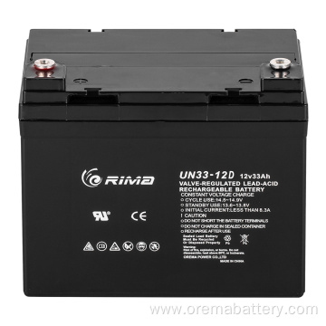 Rechargeable Deep Cycle Battery Wheelchair battery 12v 33ah